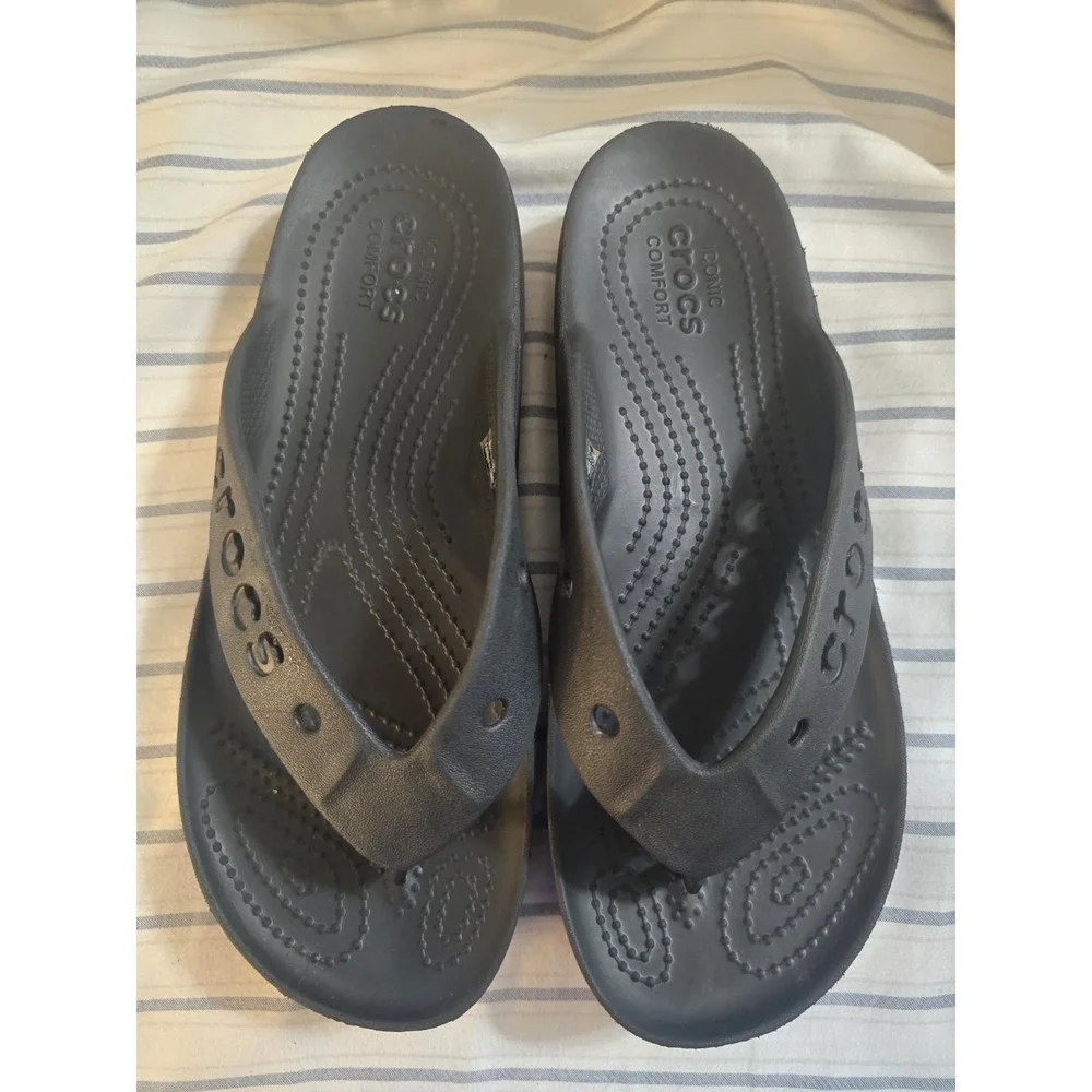 Crocs Baya II Flip Black Flip Flop Slippers W7